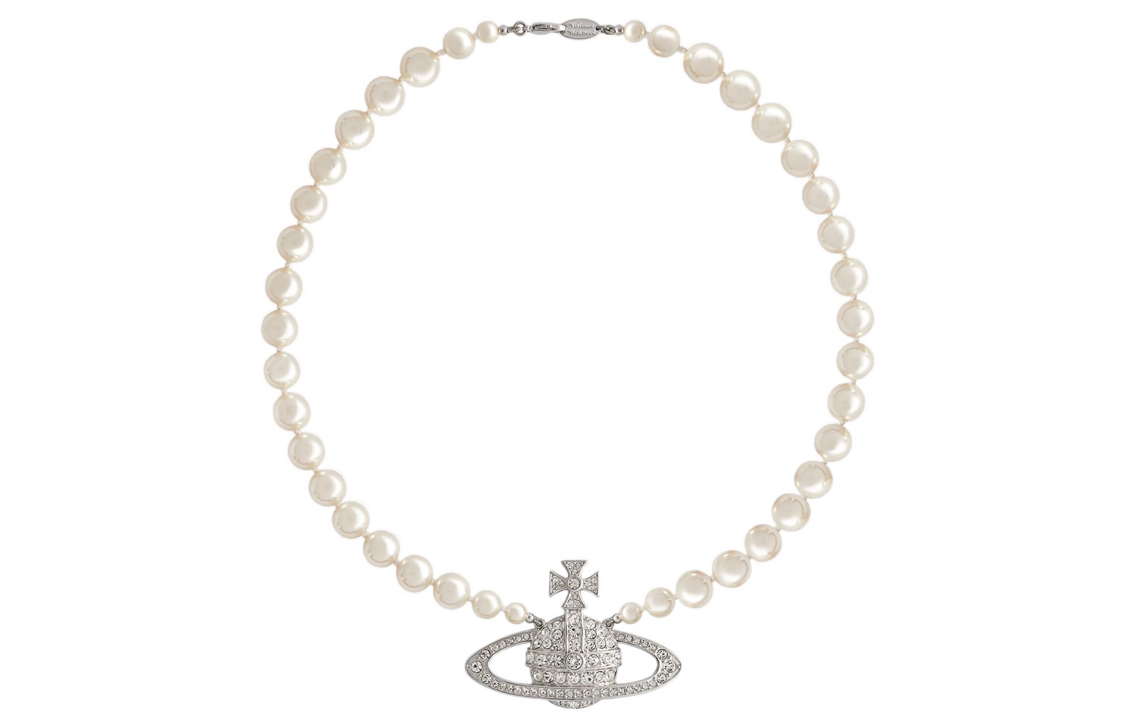 Vivienne Westwood Цепочка MAN. BAS RELIEF PEARL NECKLACE