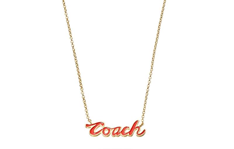 Coach Цепочка Script Enamel Necklace LOGO