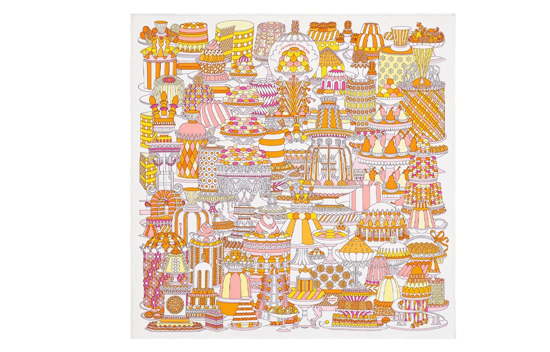 HERMES Шарф “”45X45