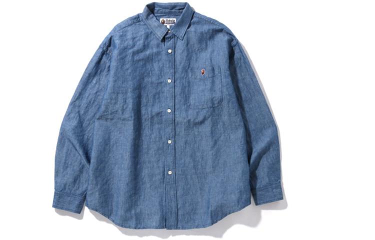 A BATHING APE® Рубашка Chambray Loose Fit Shirt