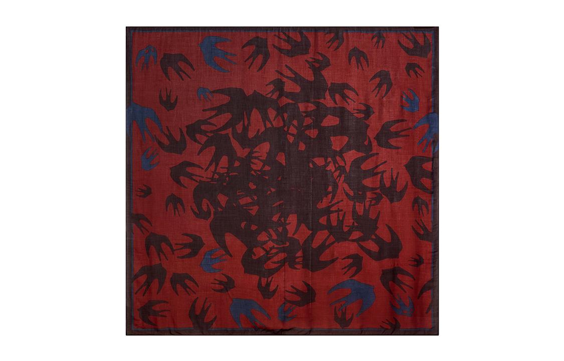 Alexander McQueen Шарф McQ Silk Scarf Red