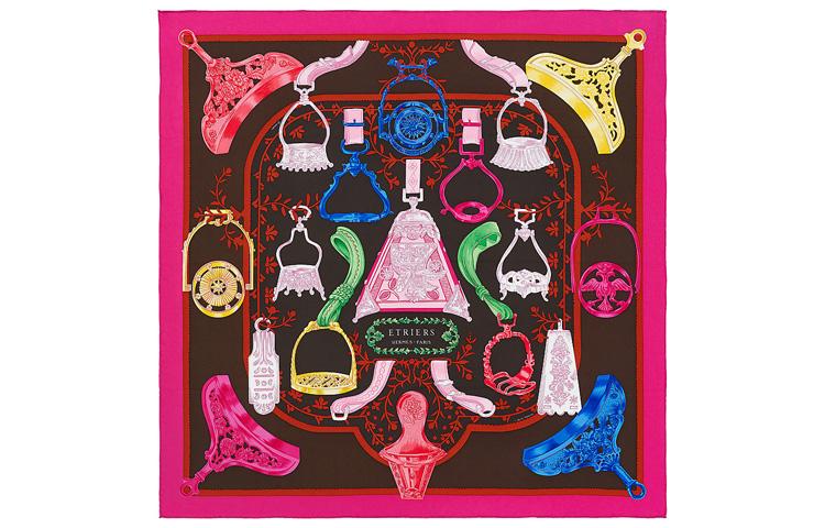 HERMES Шарф Etriers Remix scarf 90