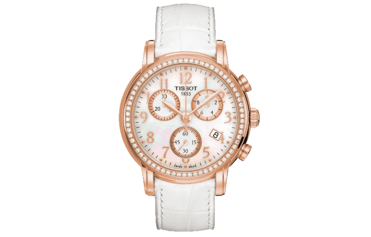 Tissot Часы Wmns Chronograph Lady Series Waterproof Quartz Watch 35mm T906.217.76.112.01 White