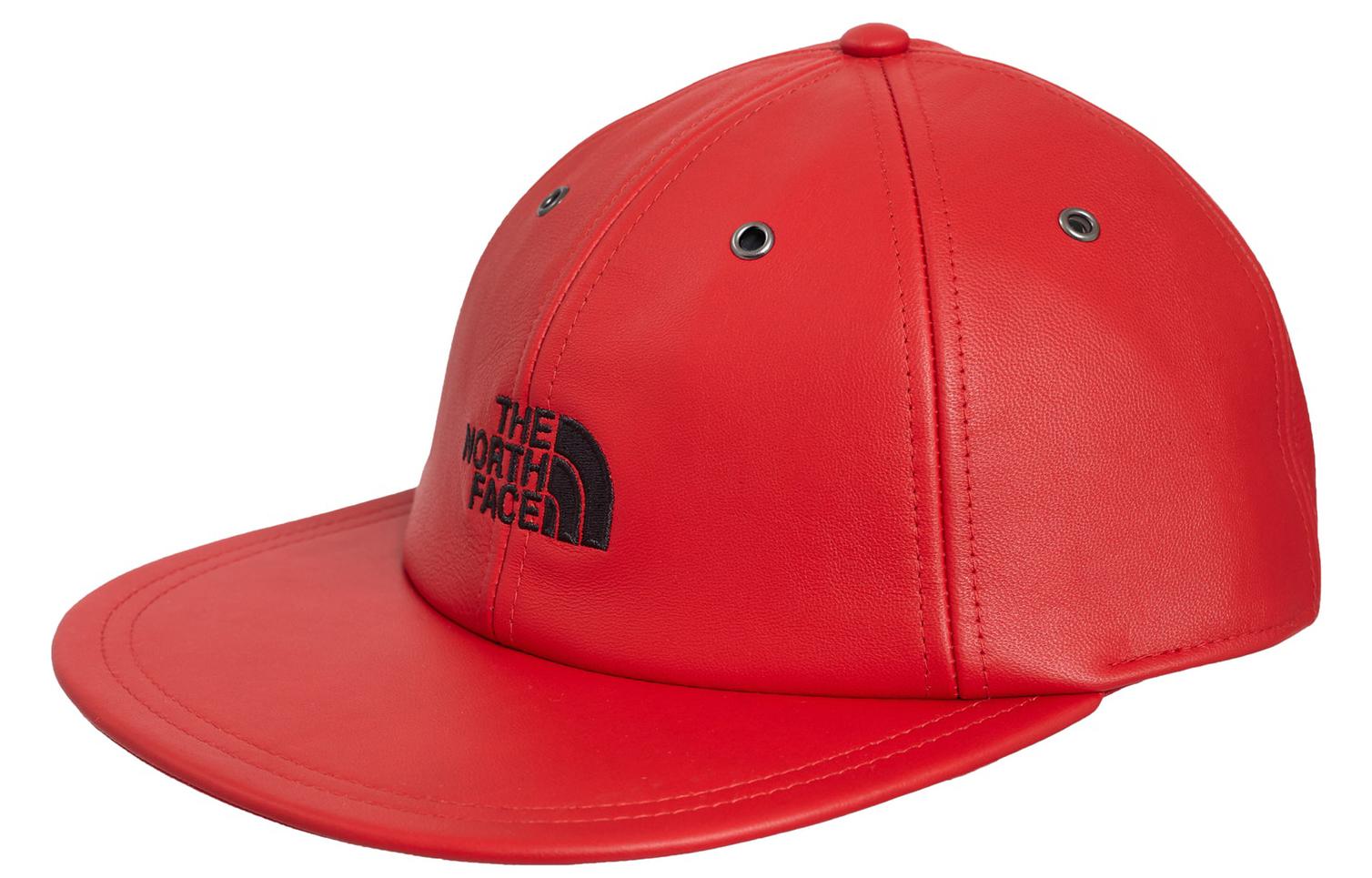 Supreme x The North Face Кепка FW18 Leather 6-Panel Red