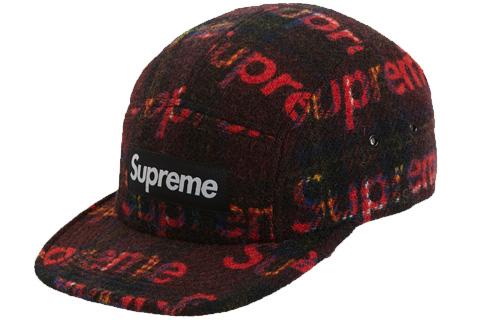 Supreme Кепка FW18 Harris Tweed Camp Cap Red Plaid