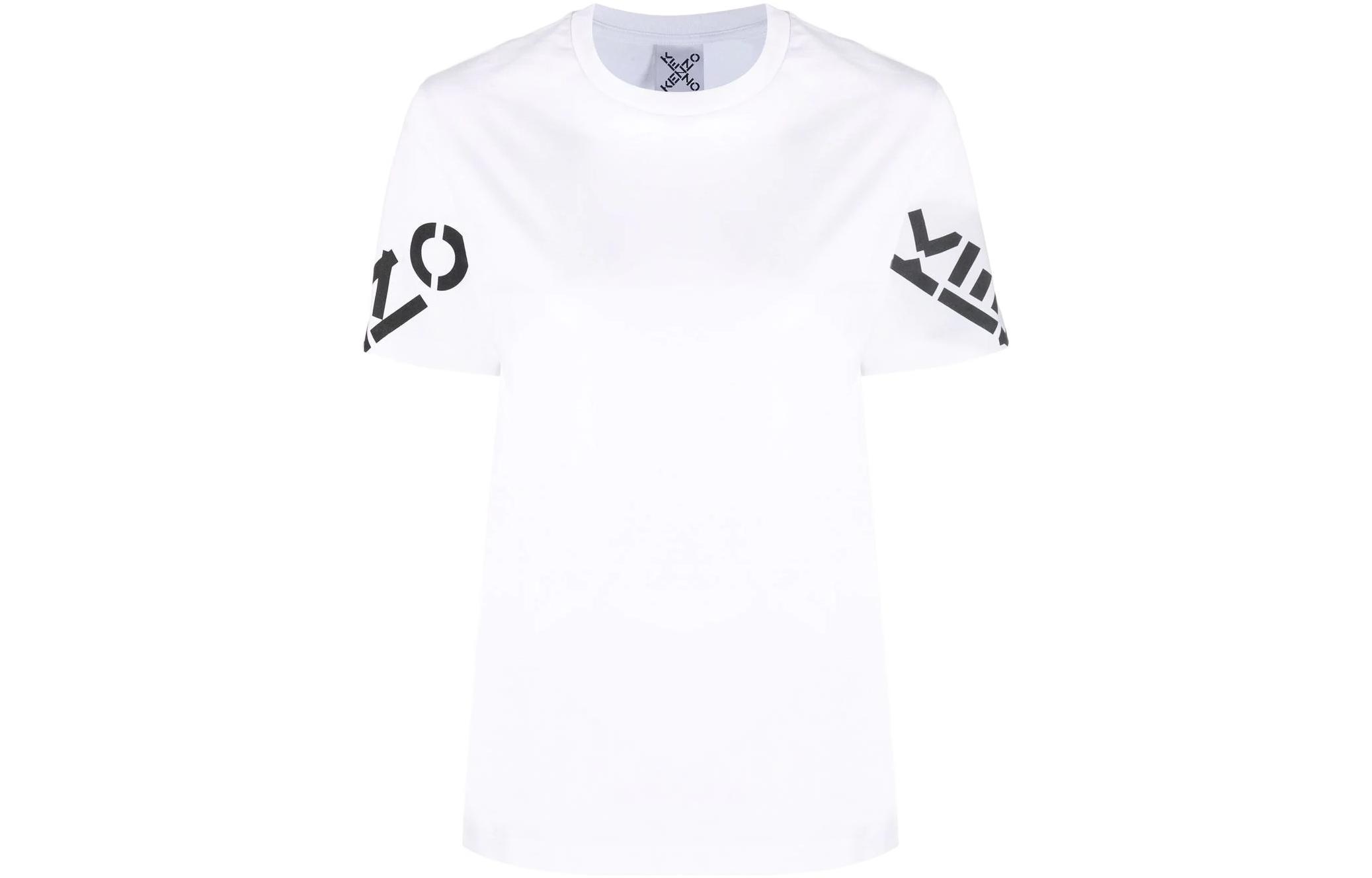 Kenzo Футболка Wmns SS22 Printing Round-neck Tee White