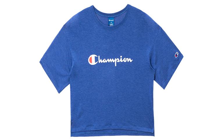 Champion Футболка Wmns Sports Series Logo Round-neck Tee Blue