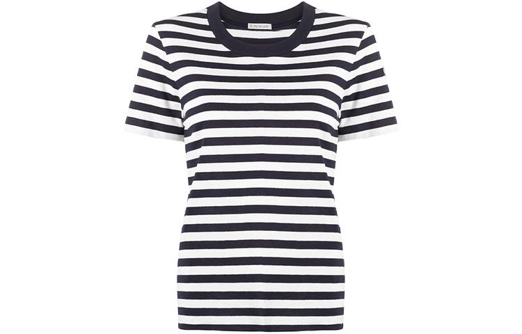 Moncler Футболка Wmns FW21 Logo Stripe T-shirt Black/White