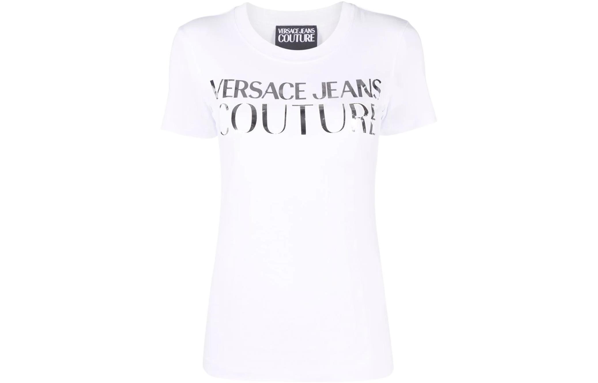 Versace Футболка JEANS COUTURE Wmns SS22 Logo Printing T-shirt White
