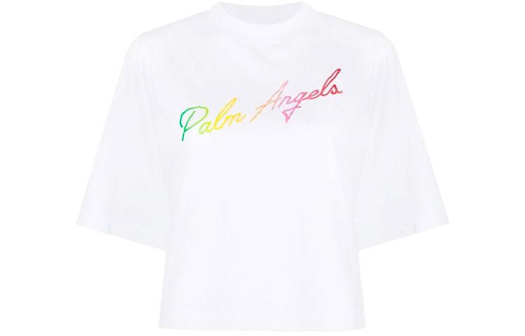 Palm Angels Футболка Wmns SS21 Cotton Logo Printing T-shirt White