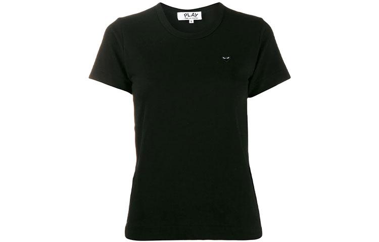 Comme Des Garçons Футболка Play Wmns Logo Printing Round-neck T-shirt Black
