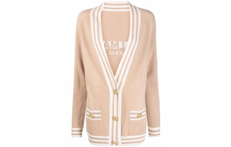Balmain Аксессуар Wmns FW21 Logo Knitting Cardigan Pink