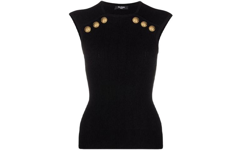 Balmain Свитер Wmns SS22 Sleeveless Sweater Black