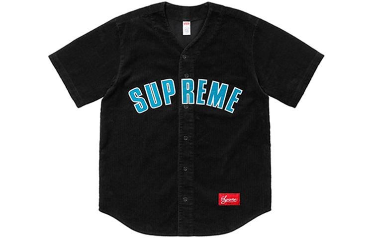 Supreme Бейсбольная куртка SS18 Corduroy Baseball Jersey Black