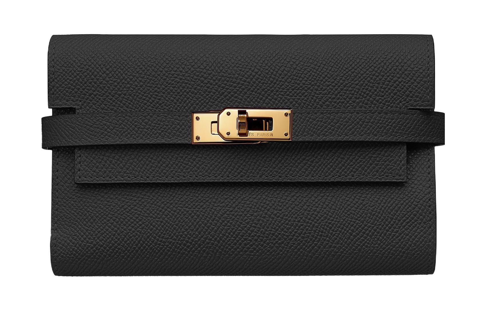 HERMES Кошелёк Kelly Classic Wallet Epsom Noir