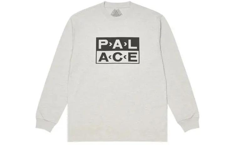 Palace Худи и толстовки Unisex Grel Marl Round-neck Printing Sweatshirt Grey