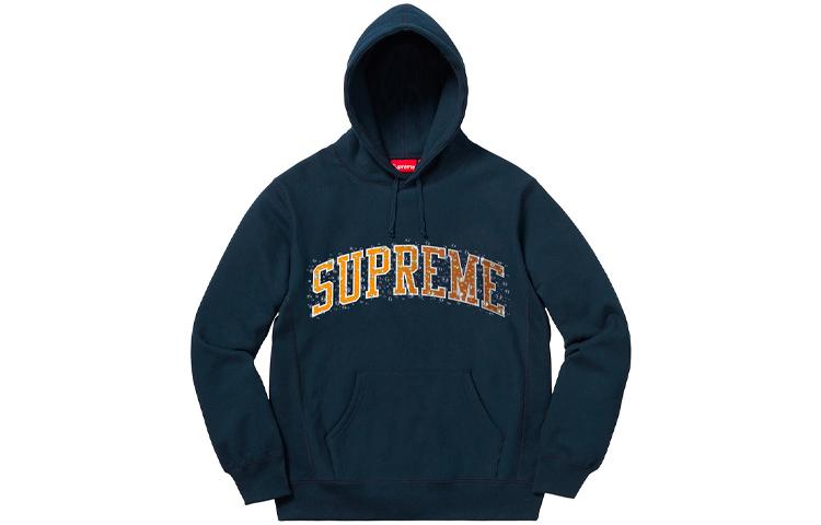 Supreme Худи и толстовки FW18 Water Arc Hooded Sweatshirt Navy Logo