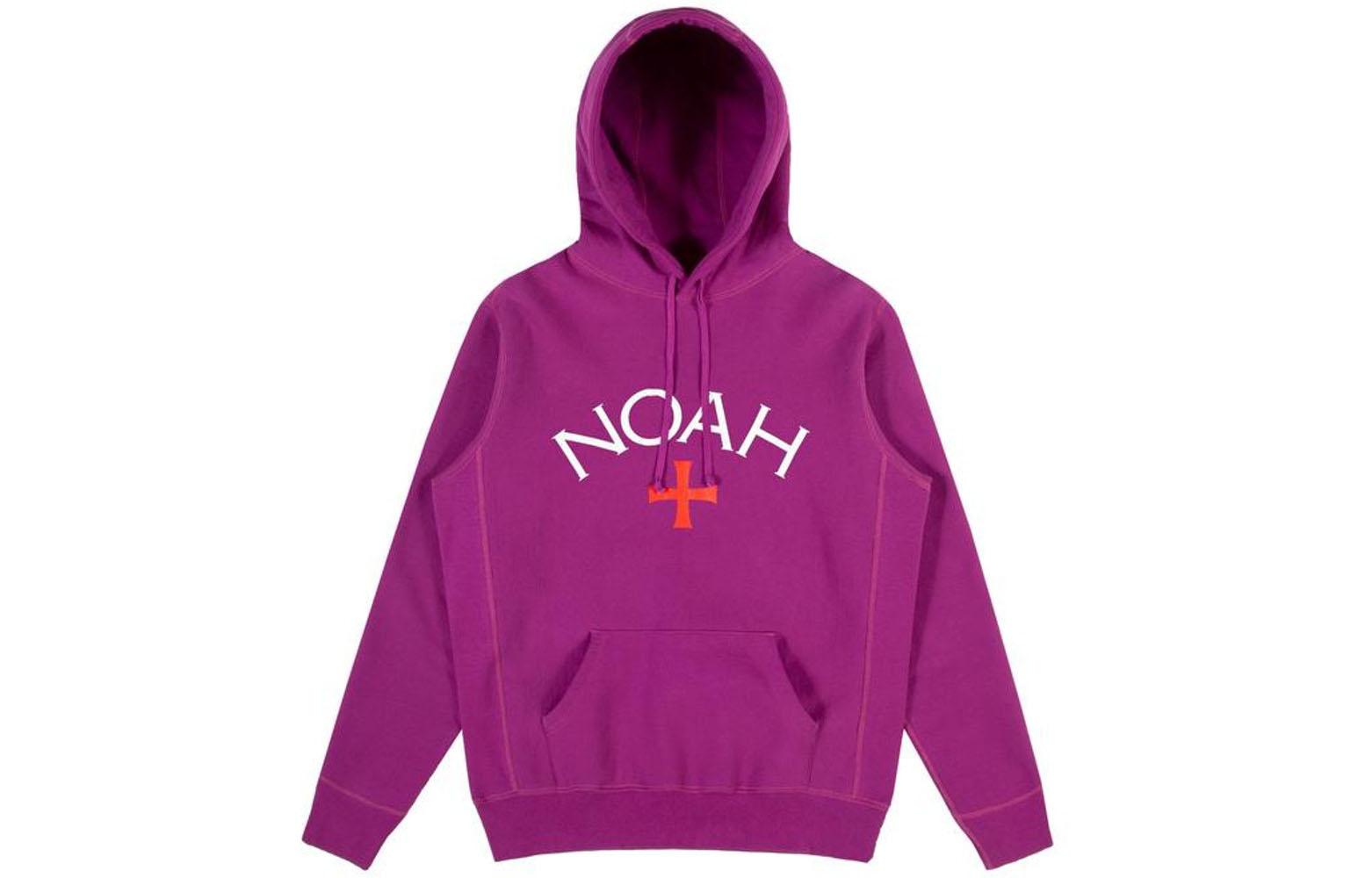 NOAH Худи и толстовки Core Logo Hoodie Magenta Logo