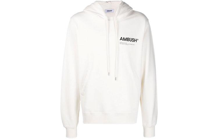 AMBUSH Худи и толстовки Men’s Logo Printing Hoodie White