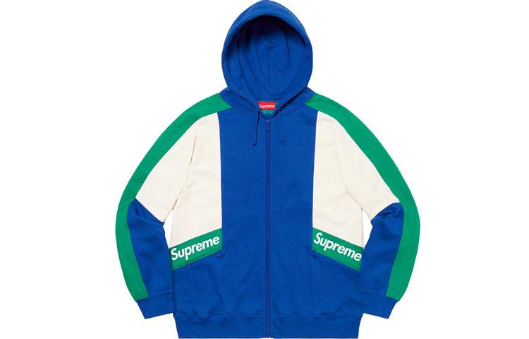 Supreme Толстовка на молнии SS20 Week 3 Color Blocked Zip Up Hooded Sweatshirt