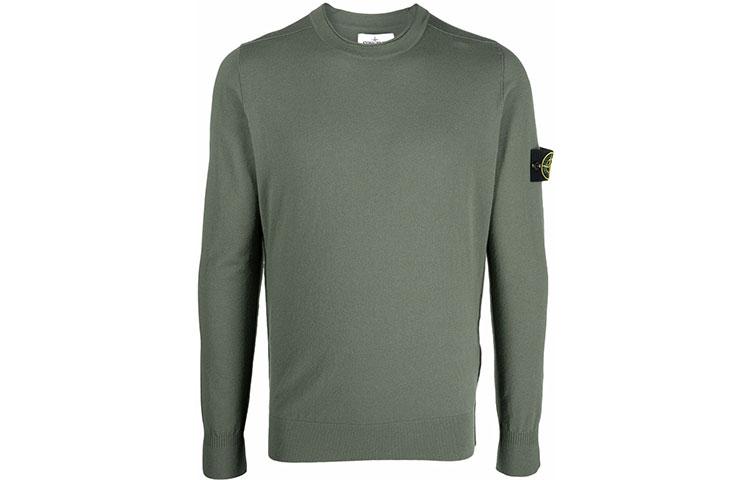 Stone Island Худи и толстовки Men’s Logo Round-Neck Sweatshirt Green