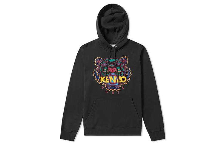 Kenzo Худи и толстовки Embroidery Printing Hoodie Black Pullover sweatshirt Men’s