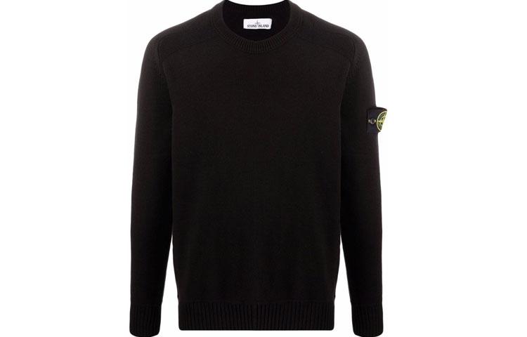 Stone Island Свитер Men’s Embroidery Round-Neck Sweater Black