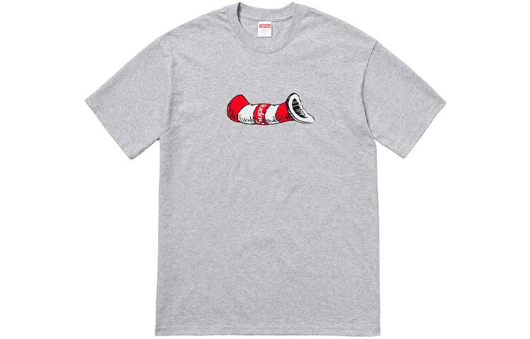 Supreme Футболка FW18 Cat in the Hat Tee Heather Grey T