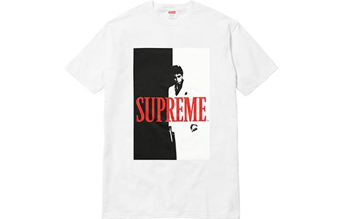 Supreme Футболка FW17 Scarface Split Tee White T