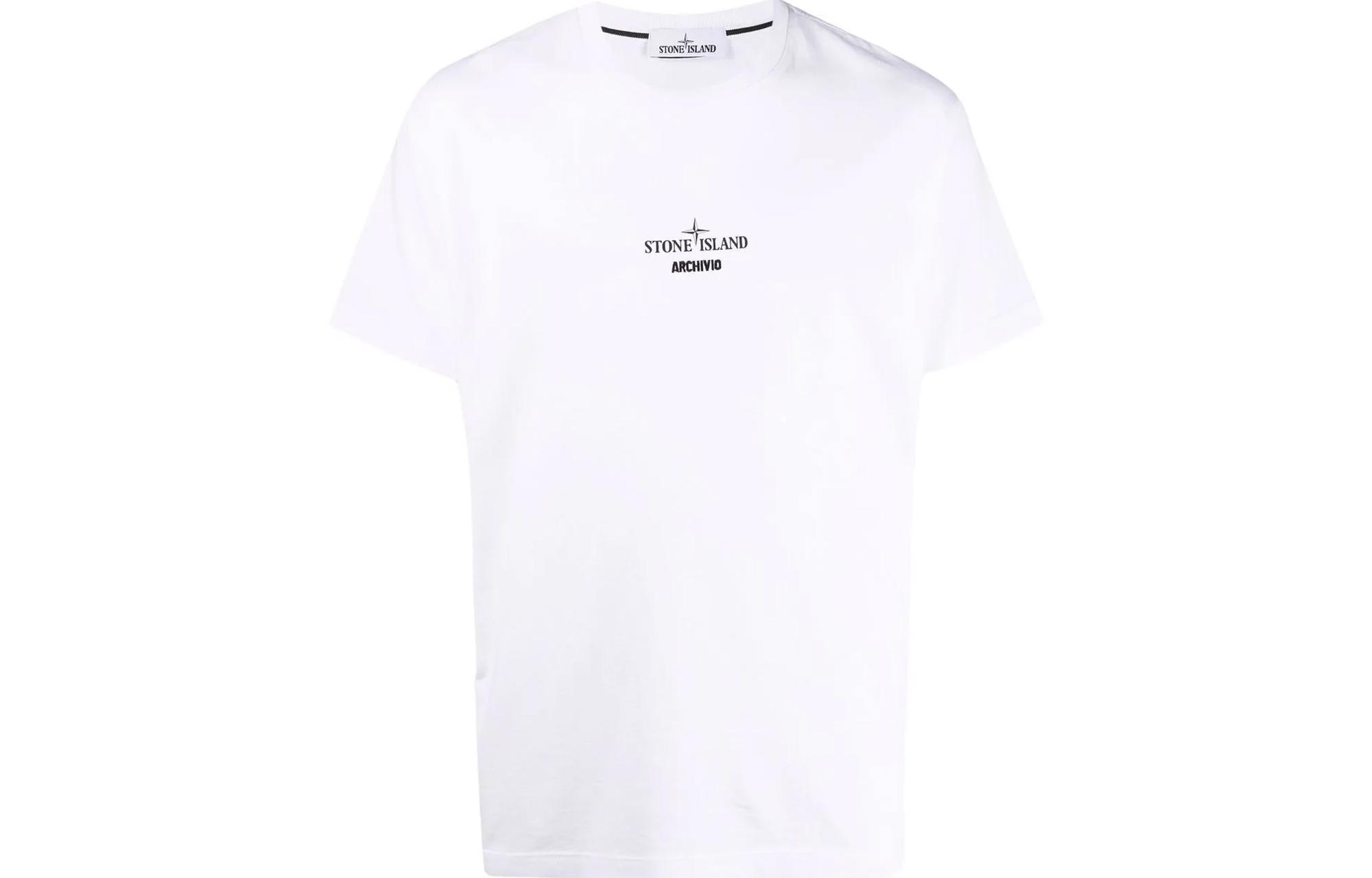Stone Island Футболка Men’s Printing Round-neck Tee White