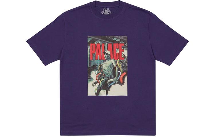 Palace Футболка FW21 Mangas T-shirt Purple LogoT