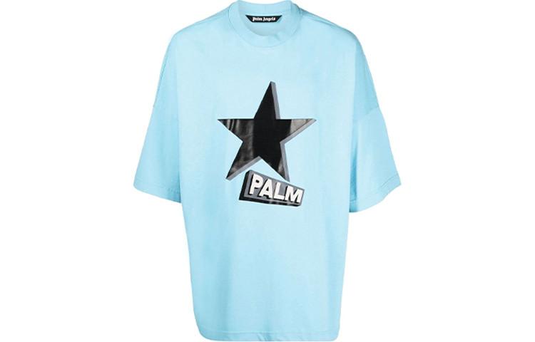 Palm Angels Футболка Men’s FW21 Logo Printing T-shirt Blue