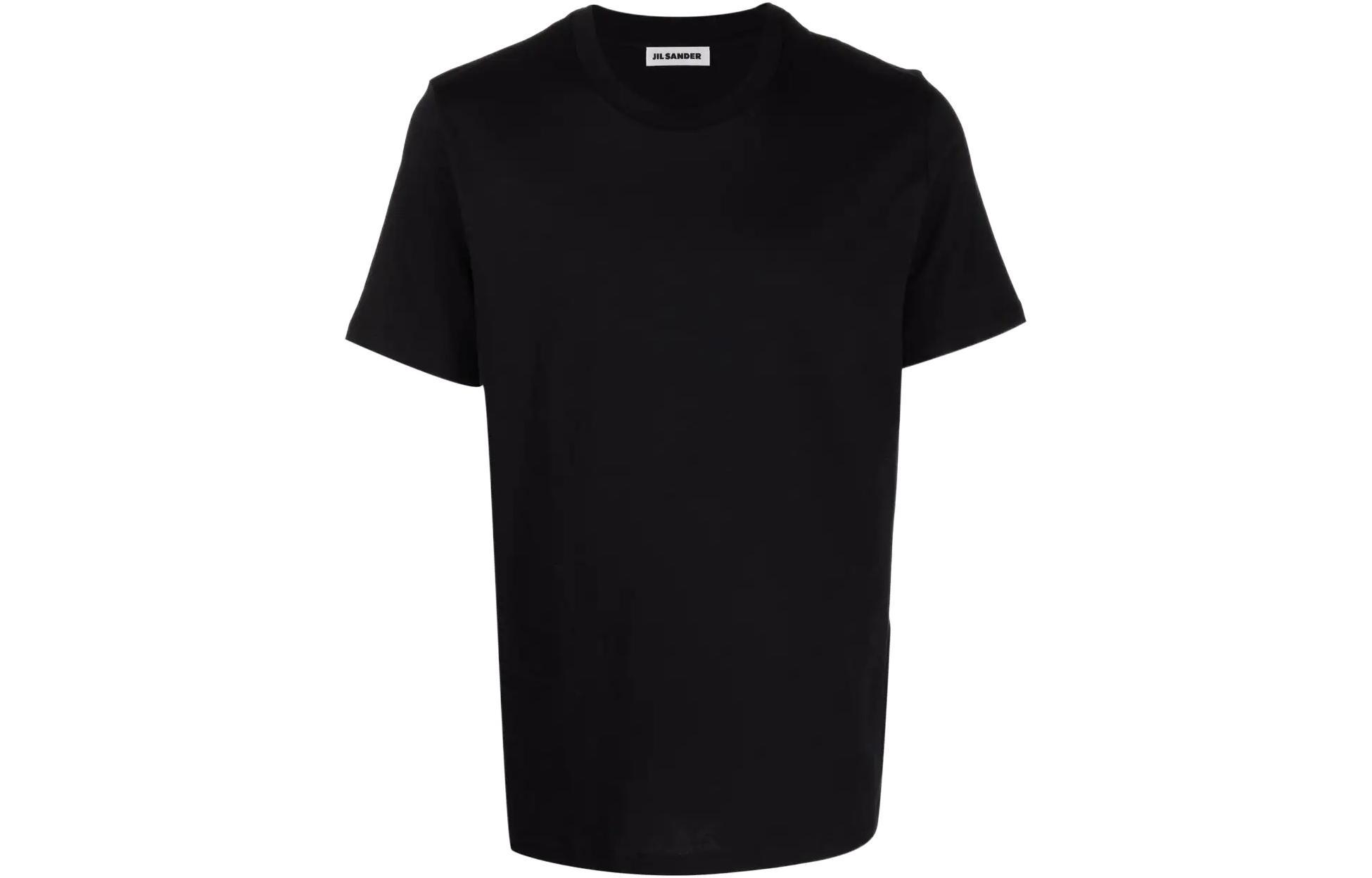 Jil Sander Футболка Men’s SS22 Cotton Round-neck Tee Black