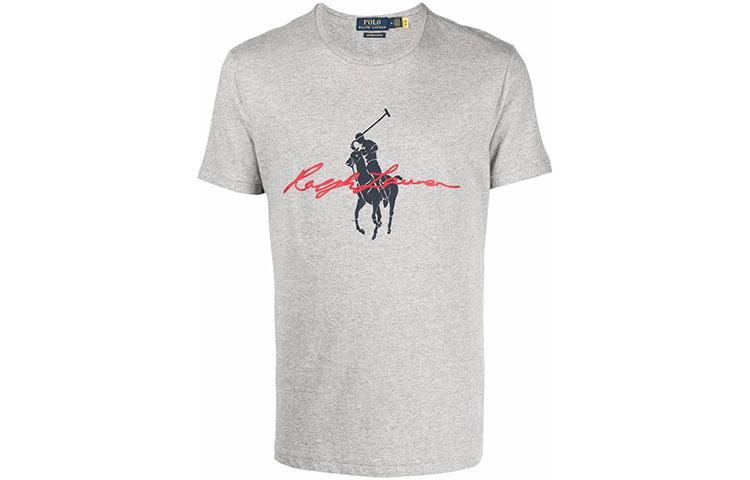 Polo Ralph Lauren Футболка Men’s FW21 Logo Printing Round-neck Tee Grey