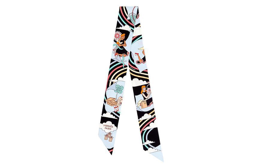 HERMES Шарф Carres Volants twilly Silk Scarf