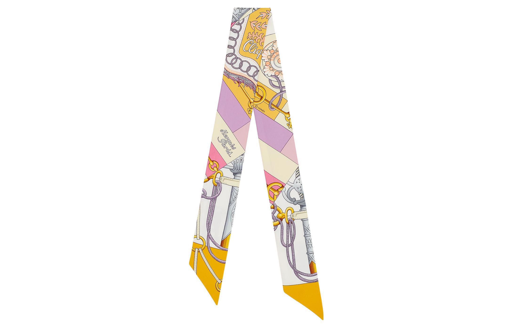 HERMES Шарф Cliquetis Twilly
