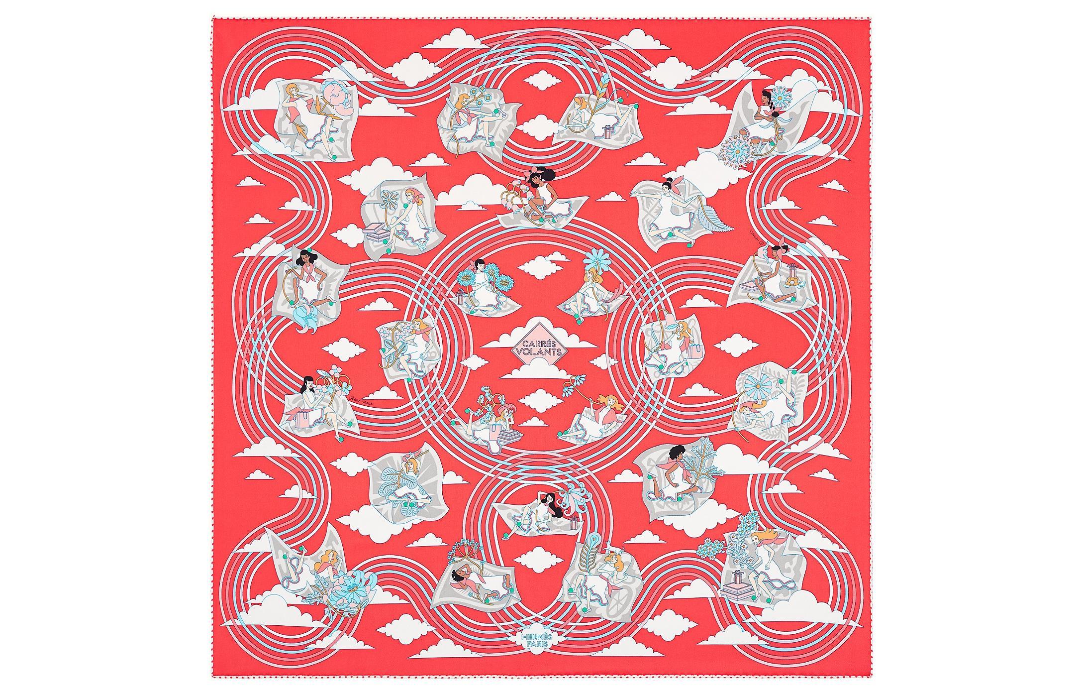 HERMES Шарф “ 70*70Cm