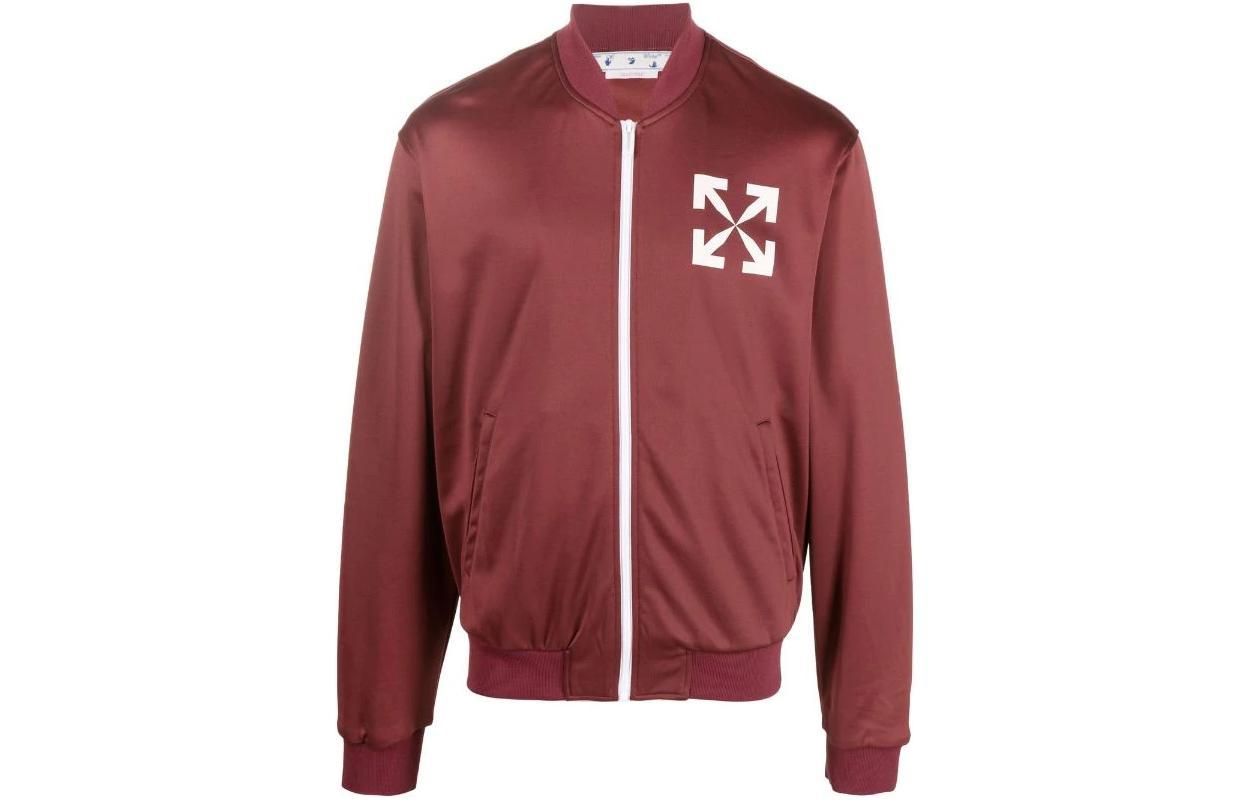 Off-White Куртка FW22 arrow print zipper Casual Jacket Jacket in men's red