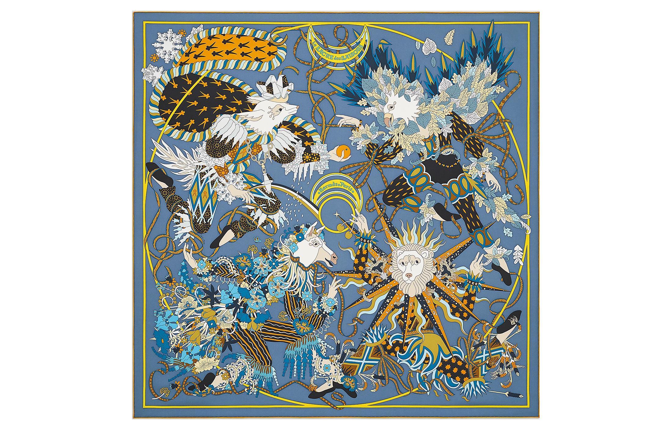 HERMES Шарф Silk scarf Unisex