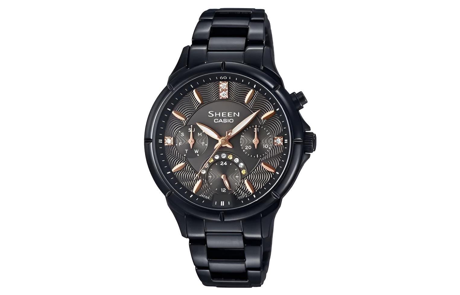 Casio Часы SHEEN 50 41.4*35.3*11.2mm SHE-3047B-1AUDR