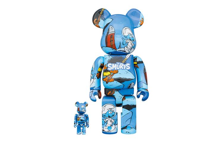 BE@RBRICK Bearbricks и коллекционный предмет The Astrosmurf 100%400% 7cm/28cm