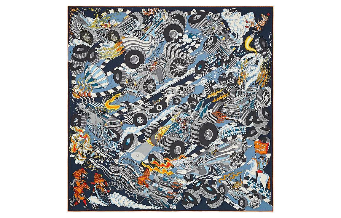 HERMES Шарф Men Silk Scarf