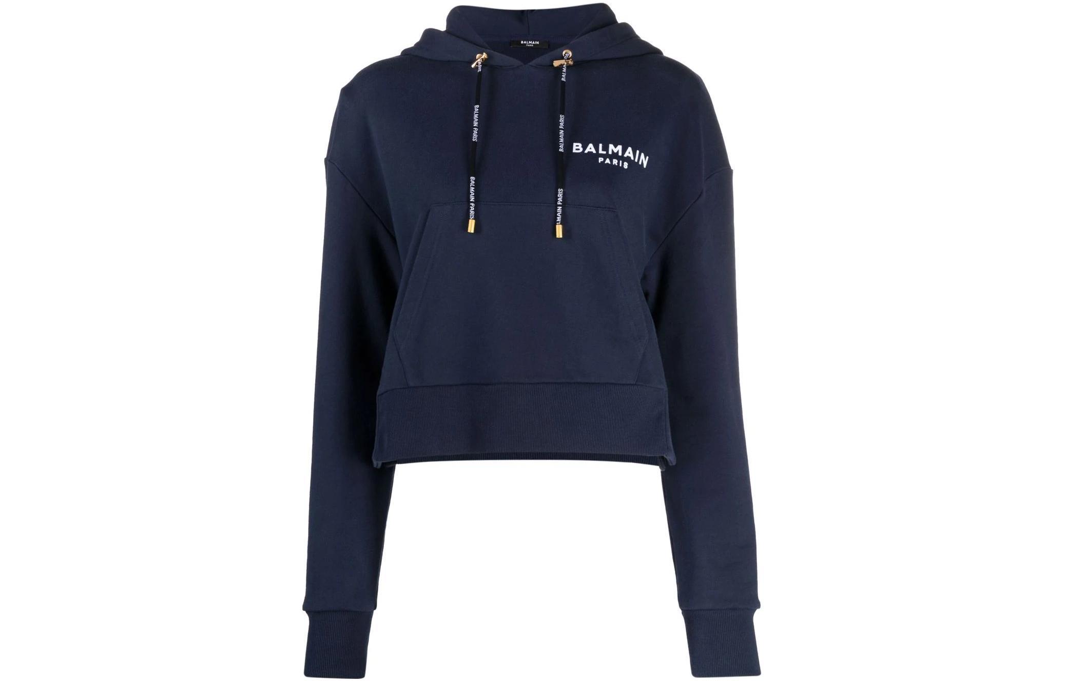 Balmain Худи и толстовки Wmns FW21 Logo Hoodie Blue