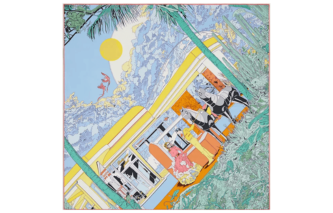 HERMES Шарф Silk scarf Female