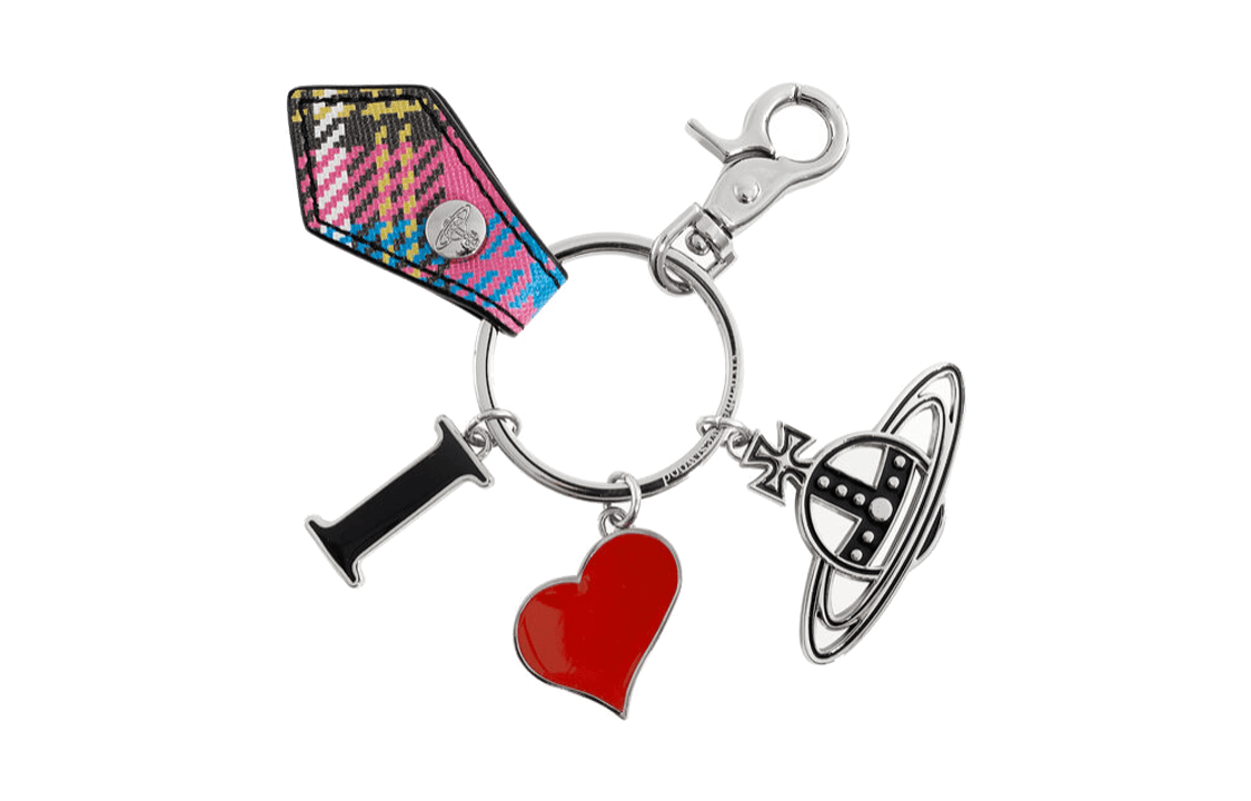 Vivienne Westwood Брелок Giogreen saffiano printed i love orb