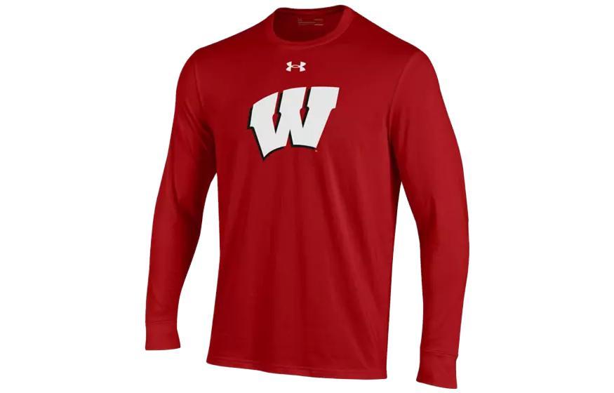 Under Armour Футболка Performance Cotton Collegiate University of Wisconsin-Madison LogoT