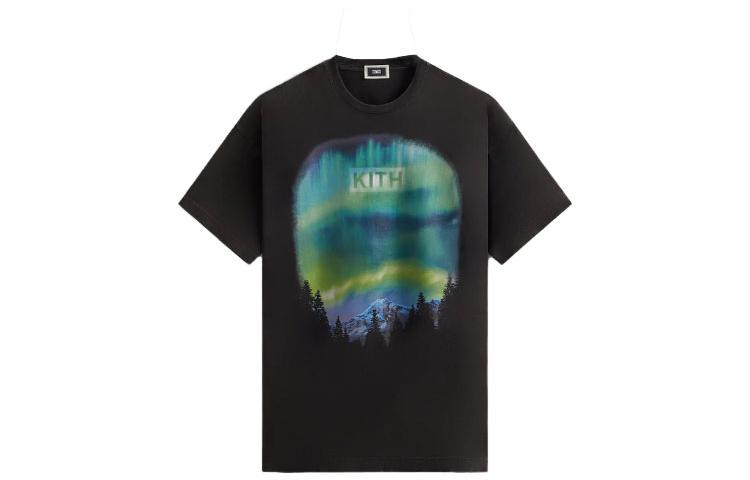 KITH Футболка SS23 Monday Program Aurora Classic Logo Vintage Tee T