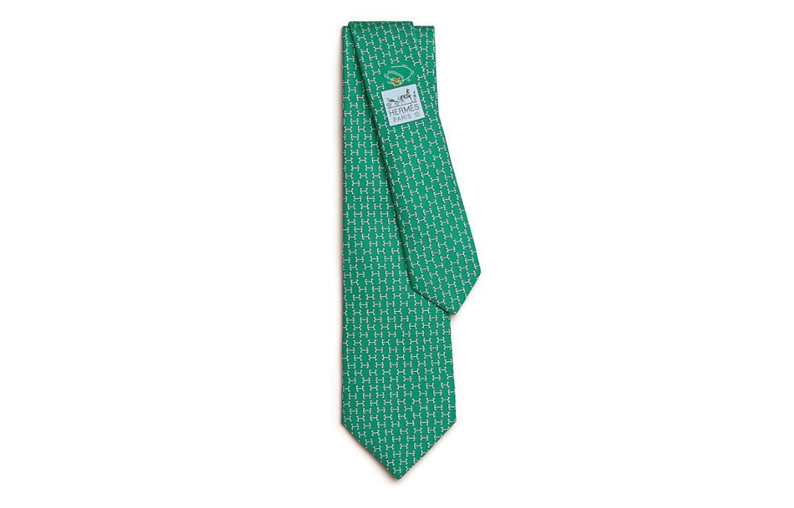 HERMES Галстук Tie 7 Dancing H “H”