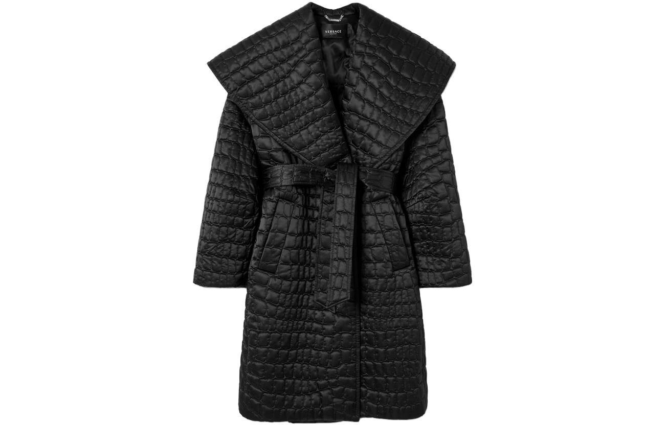 Versace Куртка Croc-quilted nylon coat V