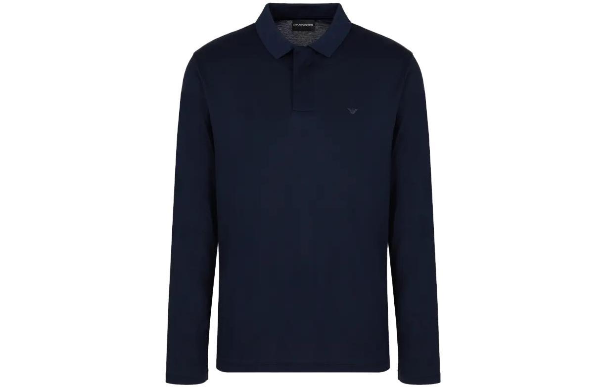Armani Поло EMPORIO / Solid dark fly long sleeve polo PoloPolo